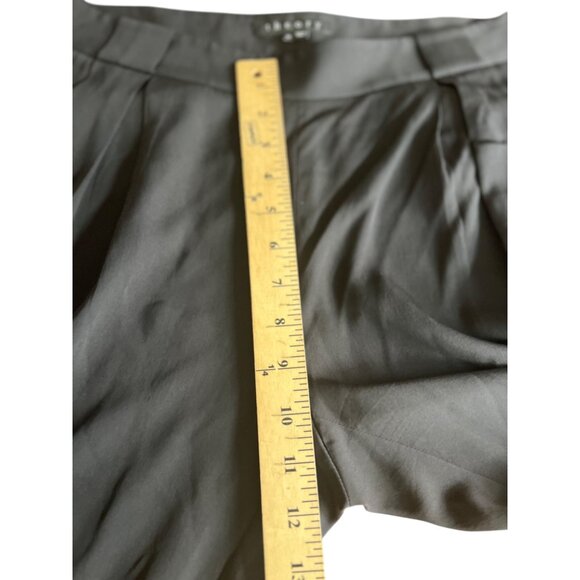 Theory Womens Black Tappered Leg Pleated Pants Silk & Spandex Blend Size 10 - Picture 6 of 13
